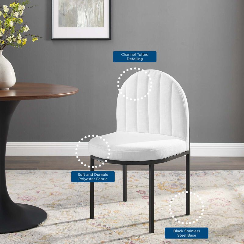 Isla Channel Tufted Upholstered Fabric Dining Side Chair image number 7