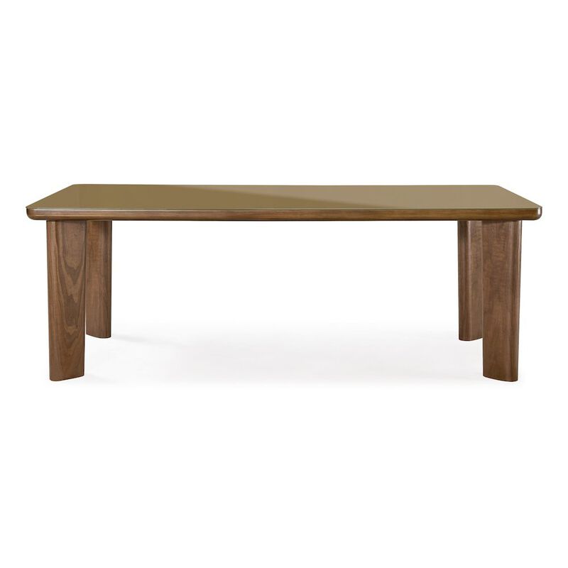 TOV Furniture Oani Walnut and Glass Long Dining Table