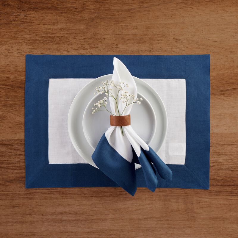 Solino Home Contempo 100% Linen Dinner Napkins &ndash; Set of 4, 20 x 20 in, Machine Washable, Holiday and Everyday Dining