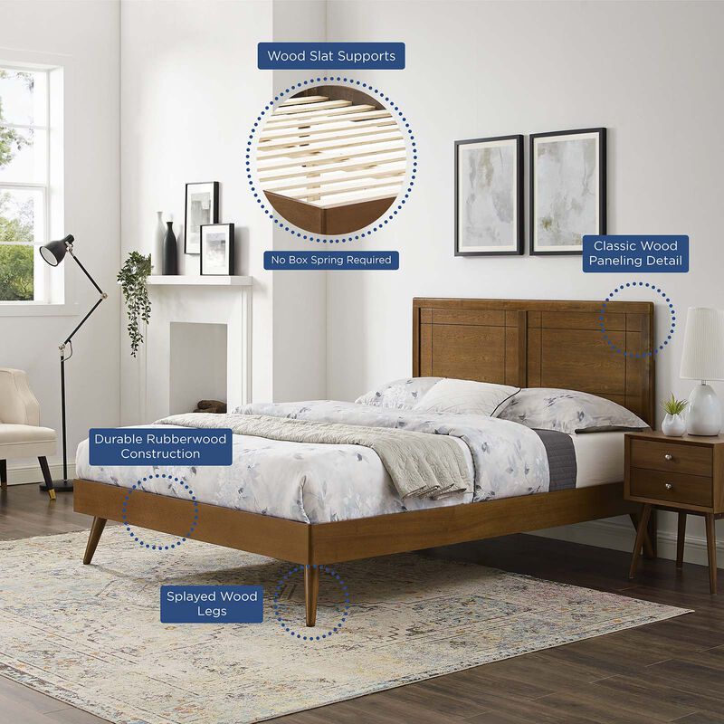 Modway - Marlee King Wood Platform Bed with Splayed Legs image number 9