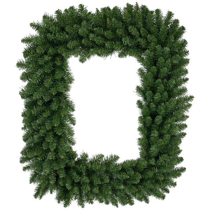 36" Buffalo Fir Rectangular Artificial Christmas Wreath - Unlit