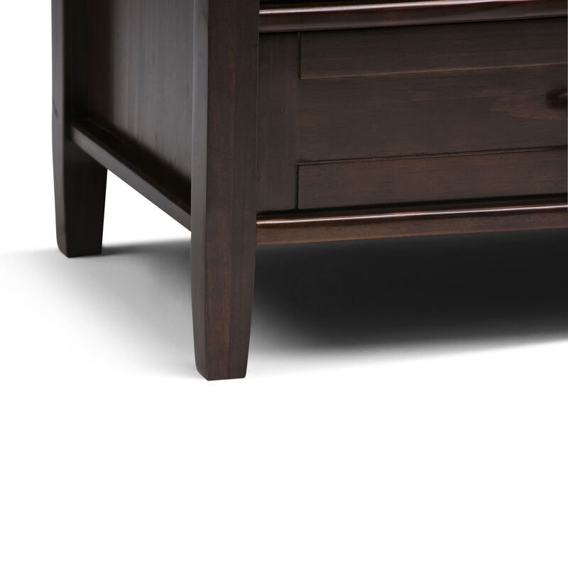 Warm Shaker SOLID WOOD 47 inch Wide Transitional TV Media Stand in Tobacco Brown For TVs up to 50 inches