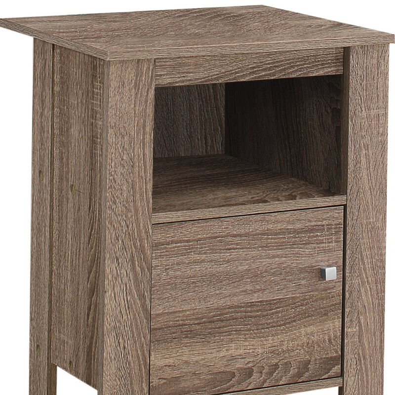 Hardwood End Table with Bottom Shelf &ndash; Sturdy Living Room Furniture