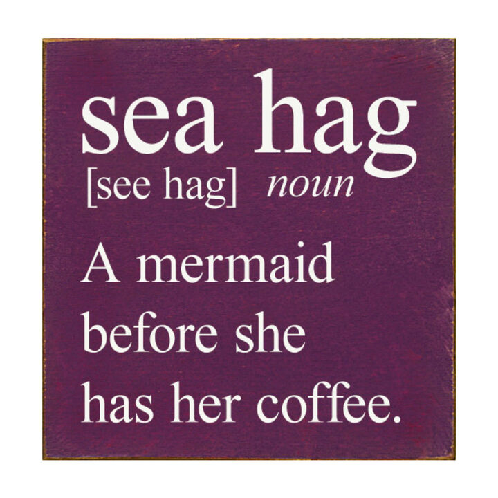 Funny Ocean Theme Wooden Wall Decor Sign for Mermaid Lovers