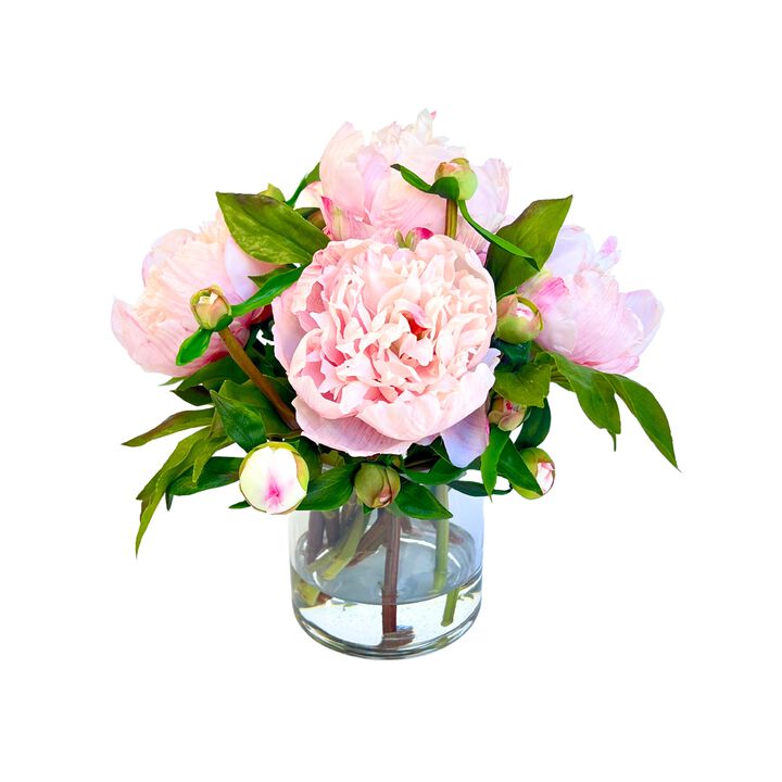 Peony arrangement in vase
