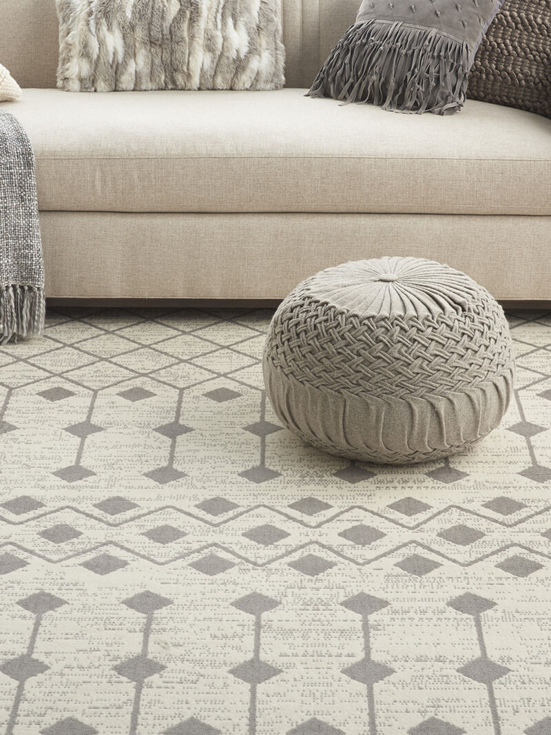 Grafix GRF37 Ivory/Gray 8' x Round Rug