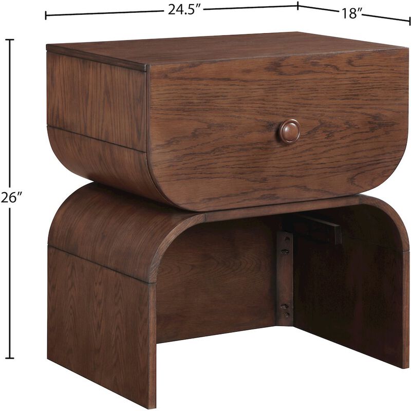 Meridian Furniture Jace Brown Night Stand