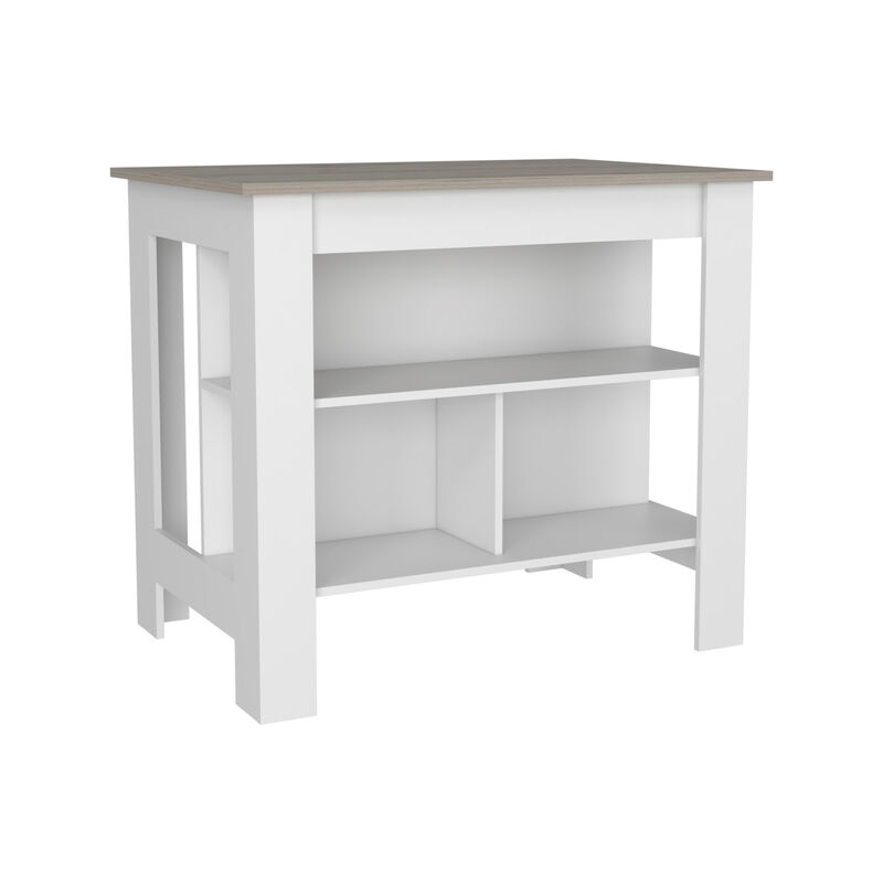 Kitchen Island Antibacterial Dozza, Kitchen, Light Gray / White