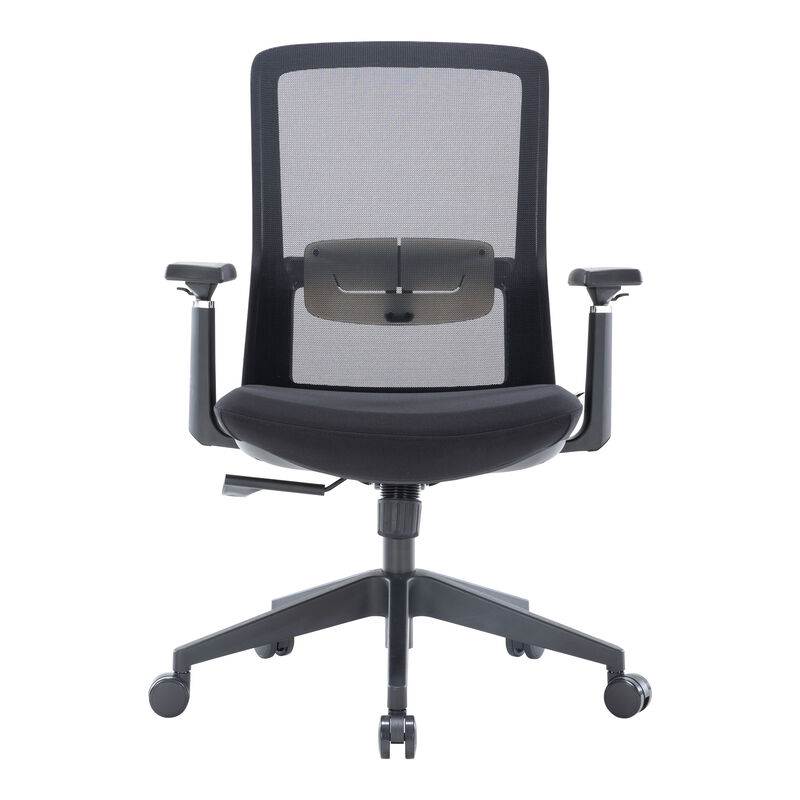 LeisureMod Ergonomic Office Chair Mid-Back Mesh Conference Chair Swivel Computer Chair With Adjustable Height and Armrests Ingram Series