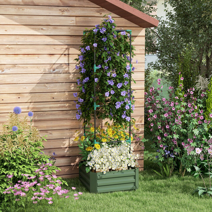 Hivvago Elevated Garden Bed with Integrated Vine Support