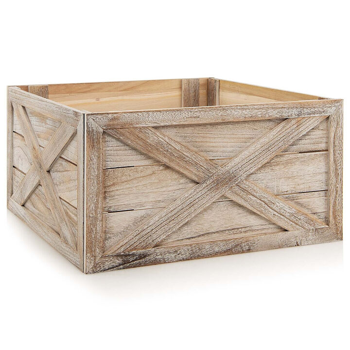 Wooden Tree Collar Box for Indoor/Outdoor Use
