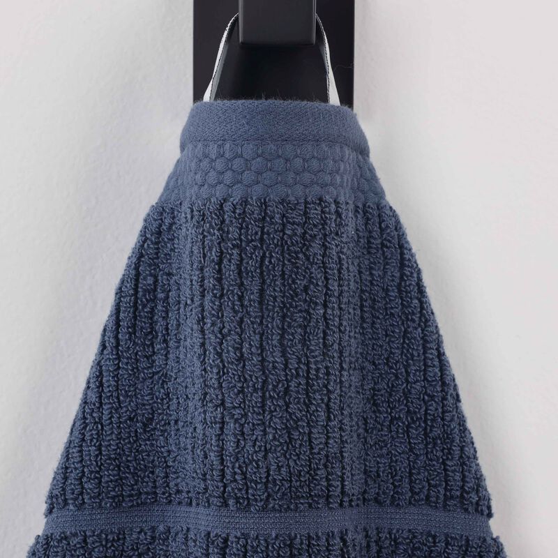 Solid Ribbed Viscose Cotton Blend Towel Set for Everyday Use image number 2