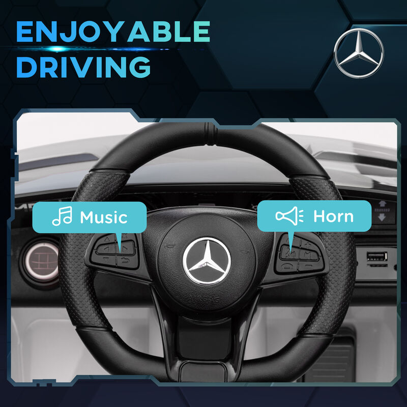 BreeBe Mercedes-Benz AMG GTR Licensed 12V Battery Powered Kids Electric Car w/ Remote Control & Soft Start image number 5