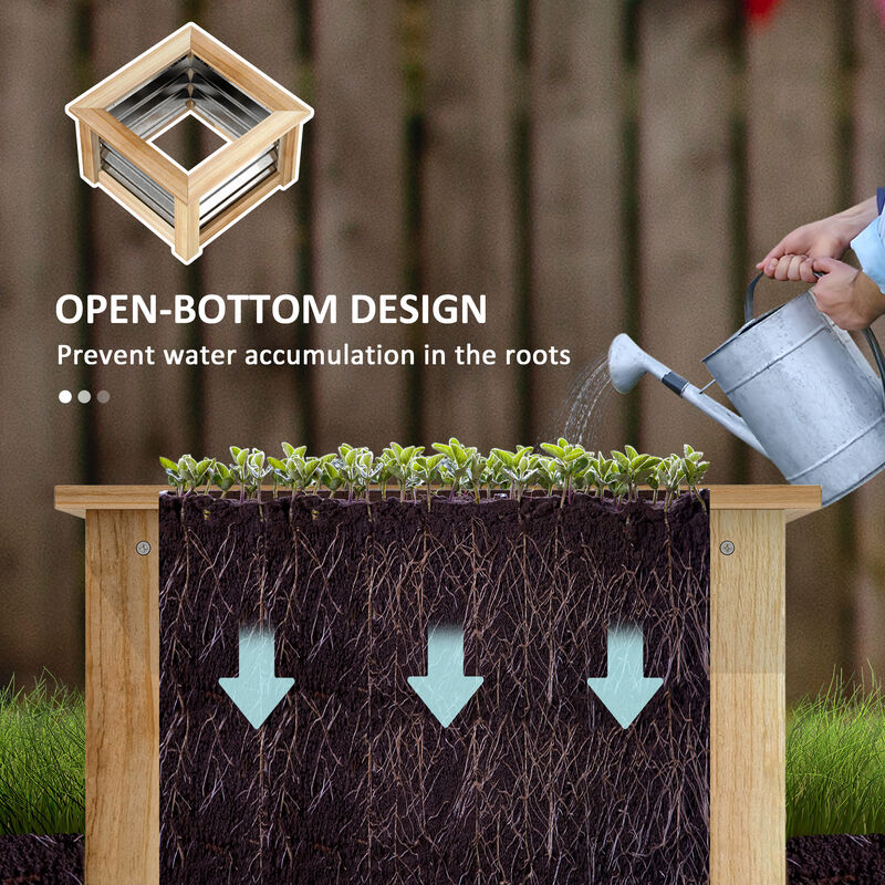 Hivvago Garden Bed with Trellis and Elevated Planter image number 6