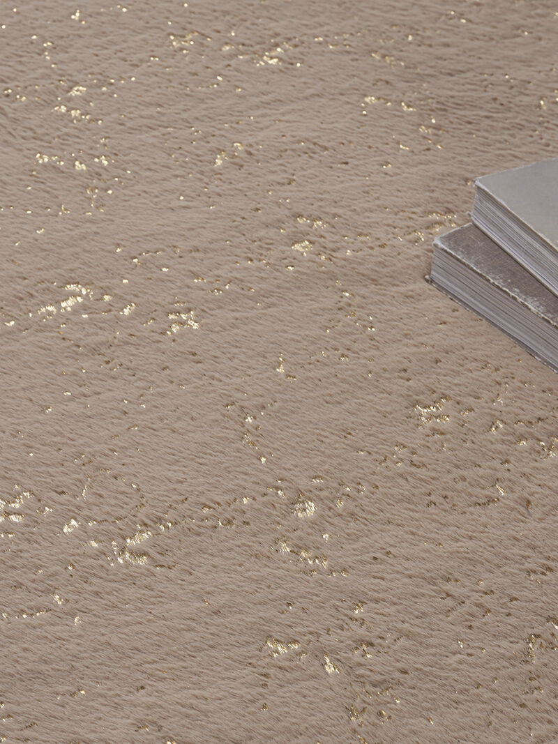 Cozy Shimmer CSH01 Beige/Gold 7'9" x 9'9" Rug