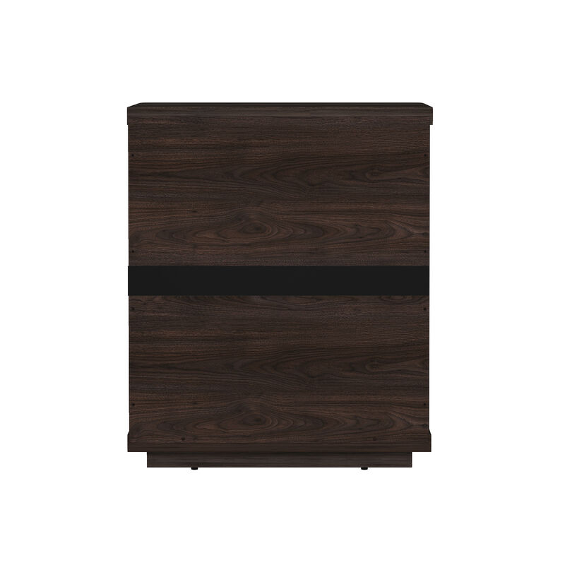 Evelyn Narrow 1-Drawer Nightstands in Brown (Set of 2)