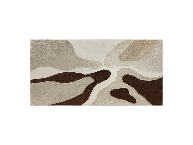 Hand Painted Abstract Canvas Art Neutral Beige Brown Modern Wall Decor image number 0