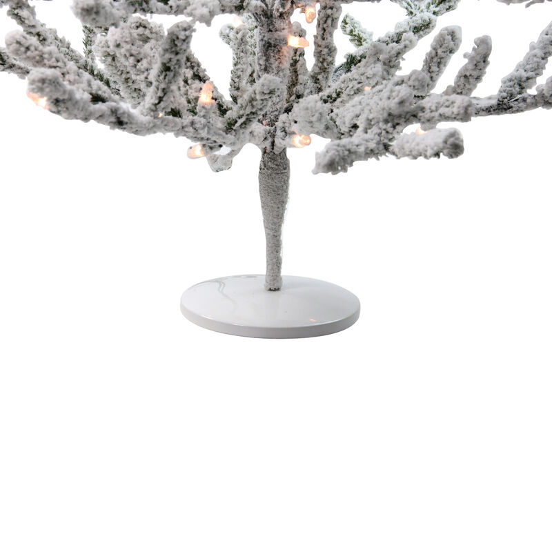 3' Pre-Lit Flocked Alpine Twig Artificial Christmas Tree - Warm White Lights