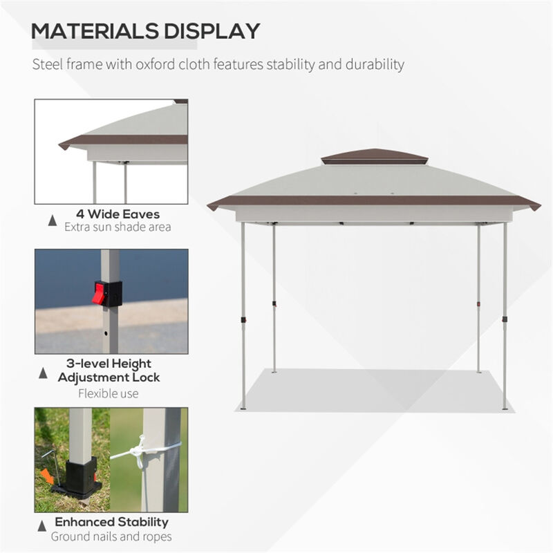 Commercial Pop-Up Canopy Sturdy Event Shelter for Weddings & Tailgating