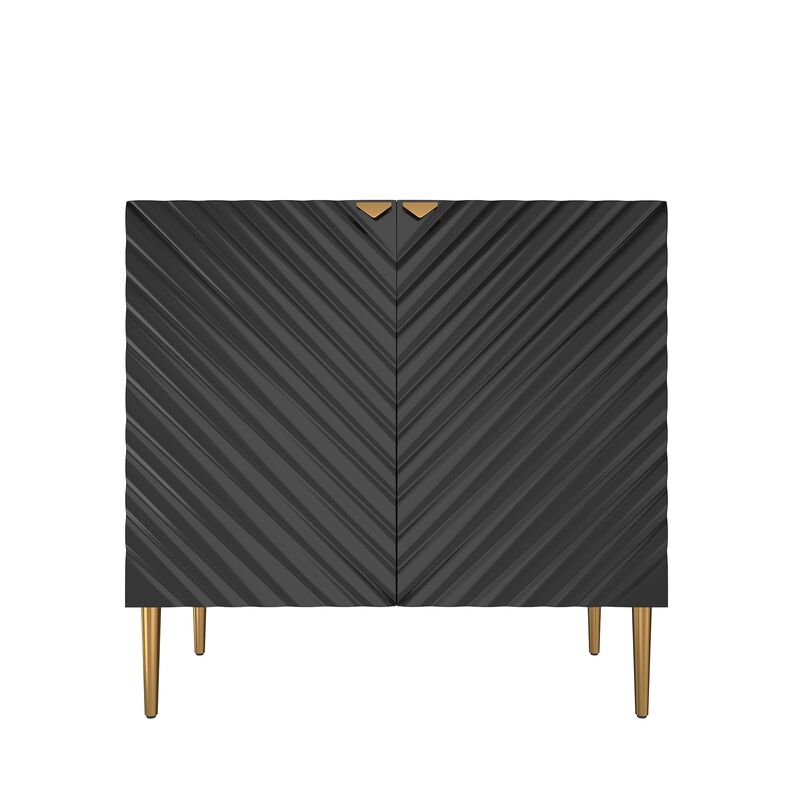 2-Door Locker Accent Storage Cabinet with Tapered Support Legs