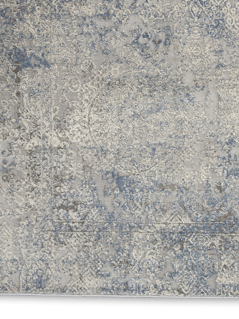 Rustic Textures RUS09 Ivory/Light Blue 3'11" x 5'11" Rug