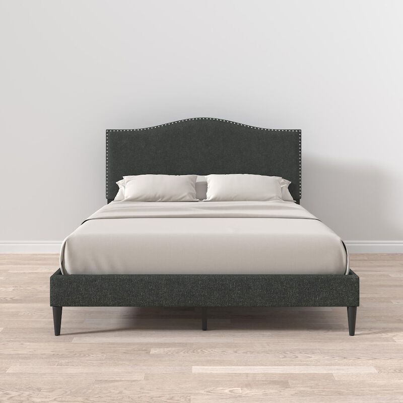 Rize Home Leighford Queen Platform Bed Gray (Dark) image number 4