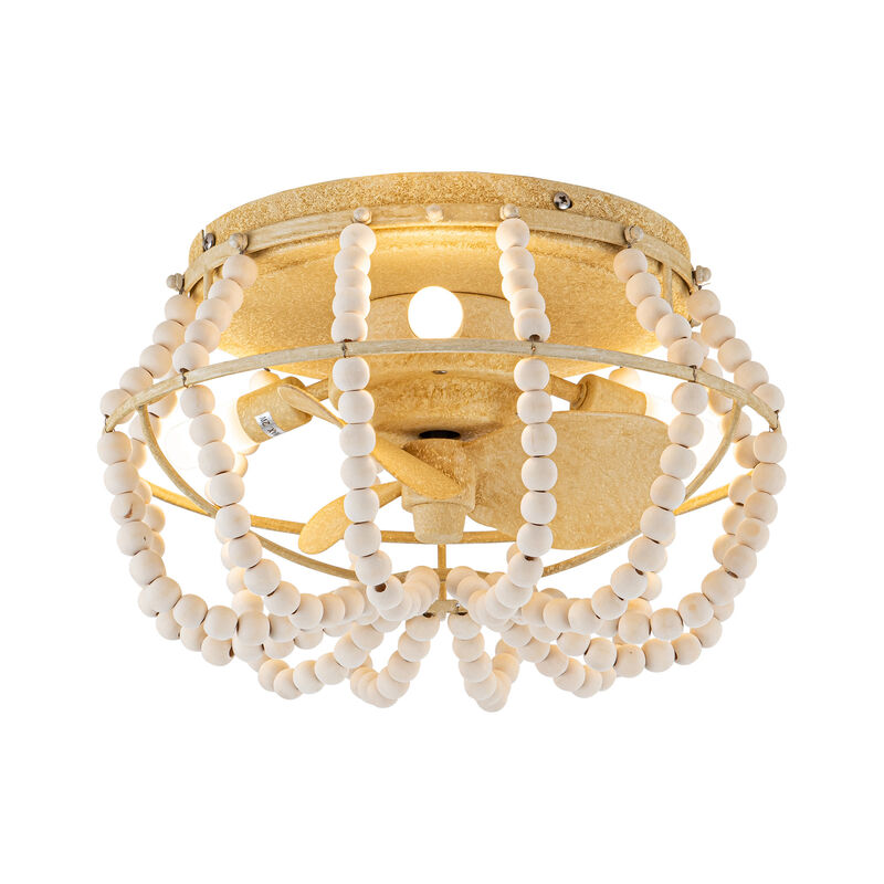 13" Bohemian 3-Light Flush Mount Ceiling Fan