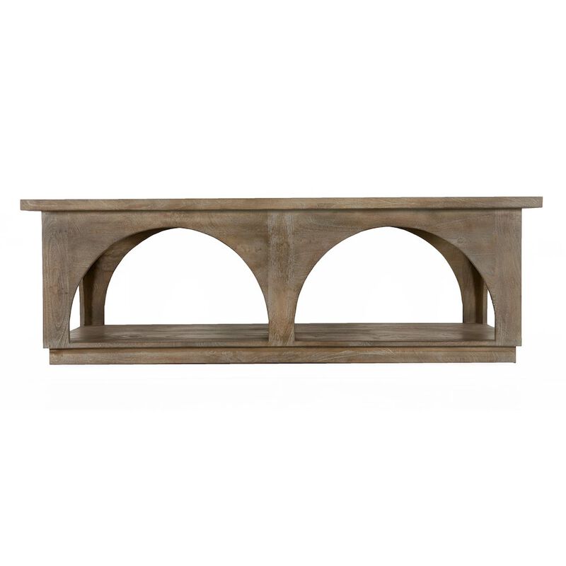 Alex Hamilton Archie Solid Wood Coffee Table in North Creek Brown