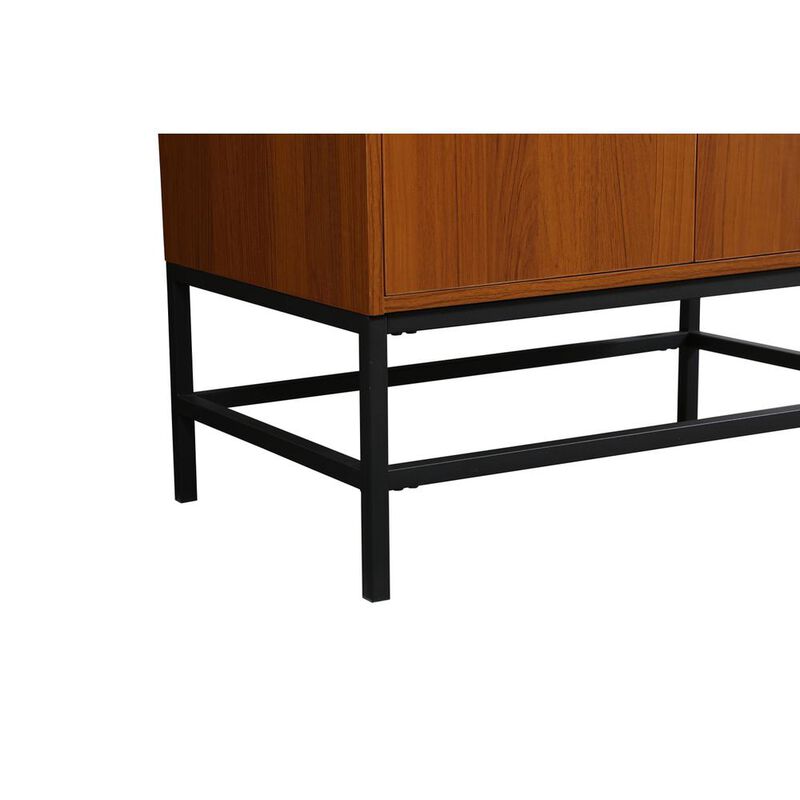 Elegant Kitchen and Bath 30 inch Single bathroom vanity in teak