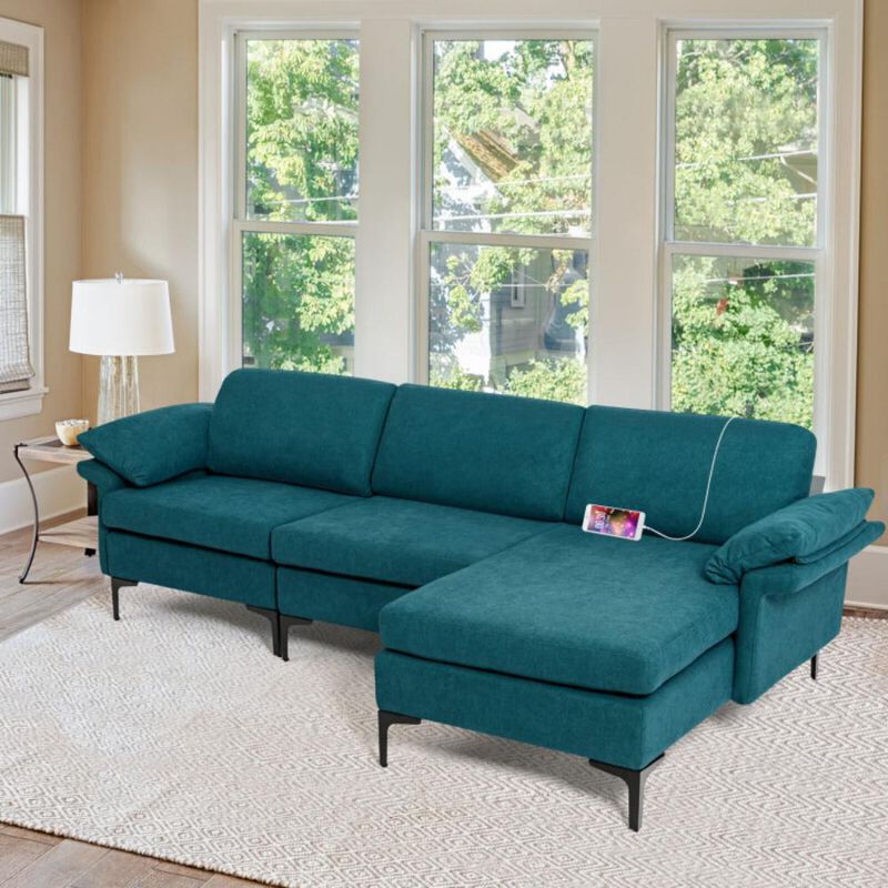 Hivvago Extra Large L-shaped Sectional Sofa with Reversible Chaise