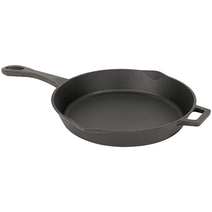 Bayou ClassicBayou Classic 7434 14-in Cast Iron Skillet Features Helper Handle and Pour Spouts Perfect For Searing Braising Frying and Baking Pies and Cobblers