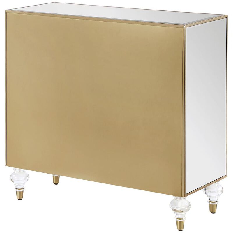 Coaster Co. of America Astilbe 2-door Accent Cabinet Mirror and Champagne