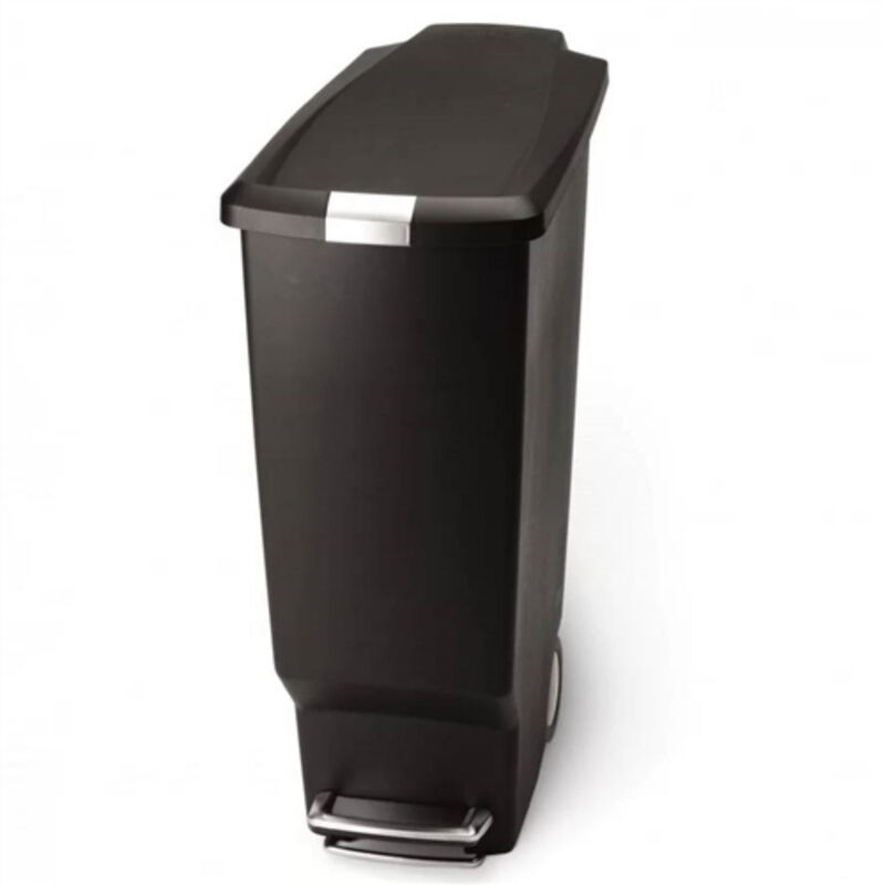 Space-Saving 10-Gallon Trash Can &ndash; Narrow Design with Easy Step-On Lid for Kitchen or Office