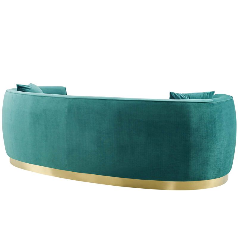 Resolute Curved Performance Velvet Sofa image number 4
