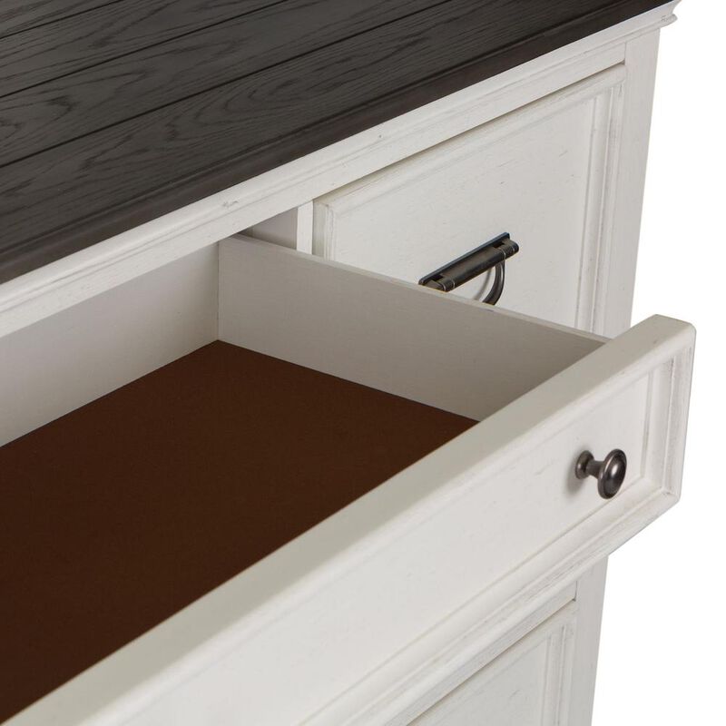 Liberty Furniture Allyson Park 8 Drawer Dresser in Wirebrushed White w/ Charcoal Top image number 3