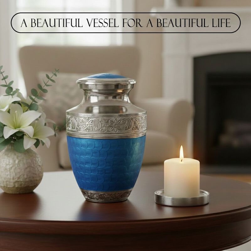 Engraved Memorial Urn with Textured image number 1