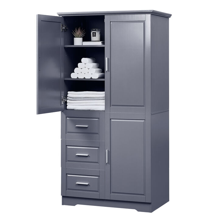 Streamdale Tall Wide Storage Cabinet w/ Doors & Drawers