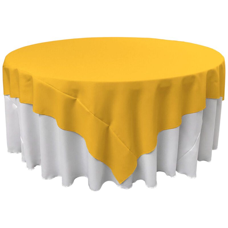 90-Inch Round Table Cover in Polyester Poplin for Home or Event Use image number 0