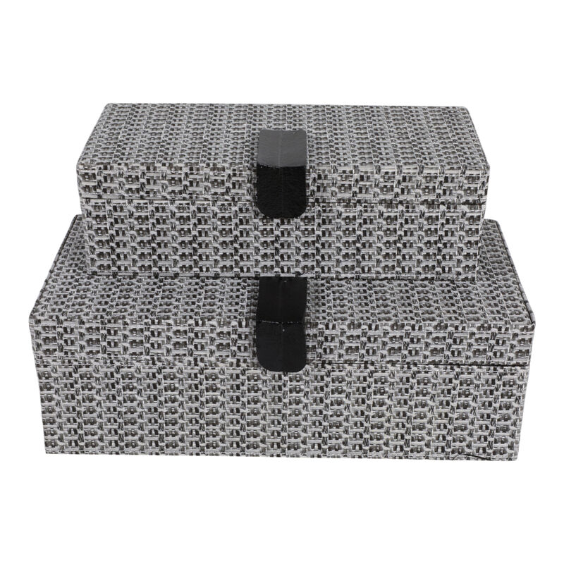 S/2 Snakeskin Boxes W/Hardware image number 1