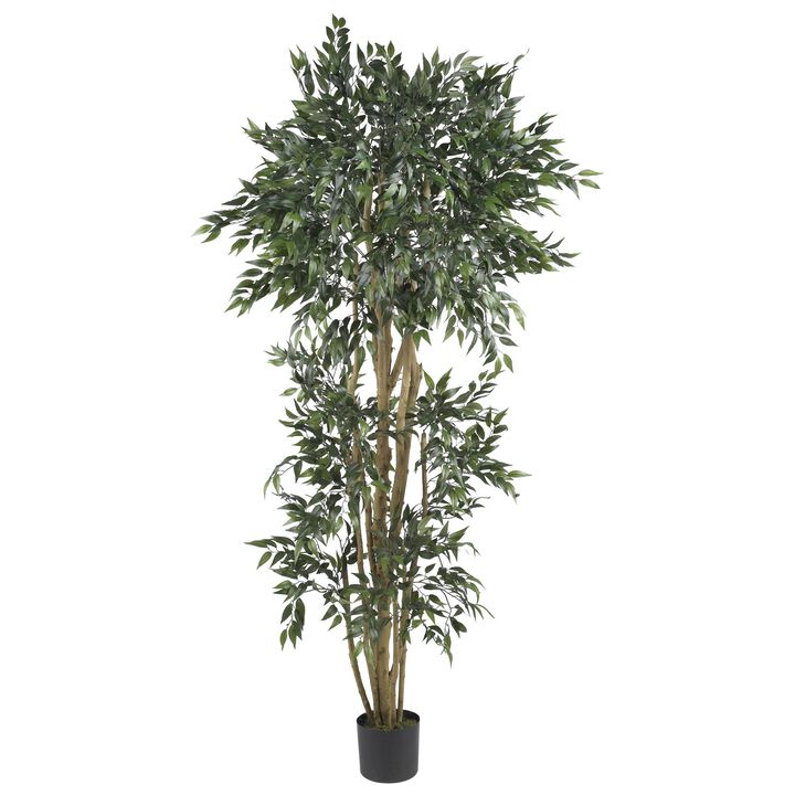 Hivvago 6 Feet Green Ash Silk Tree