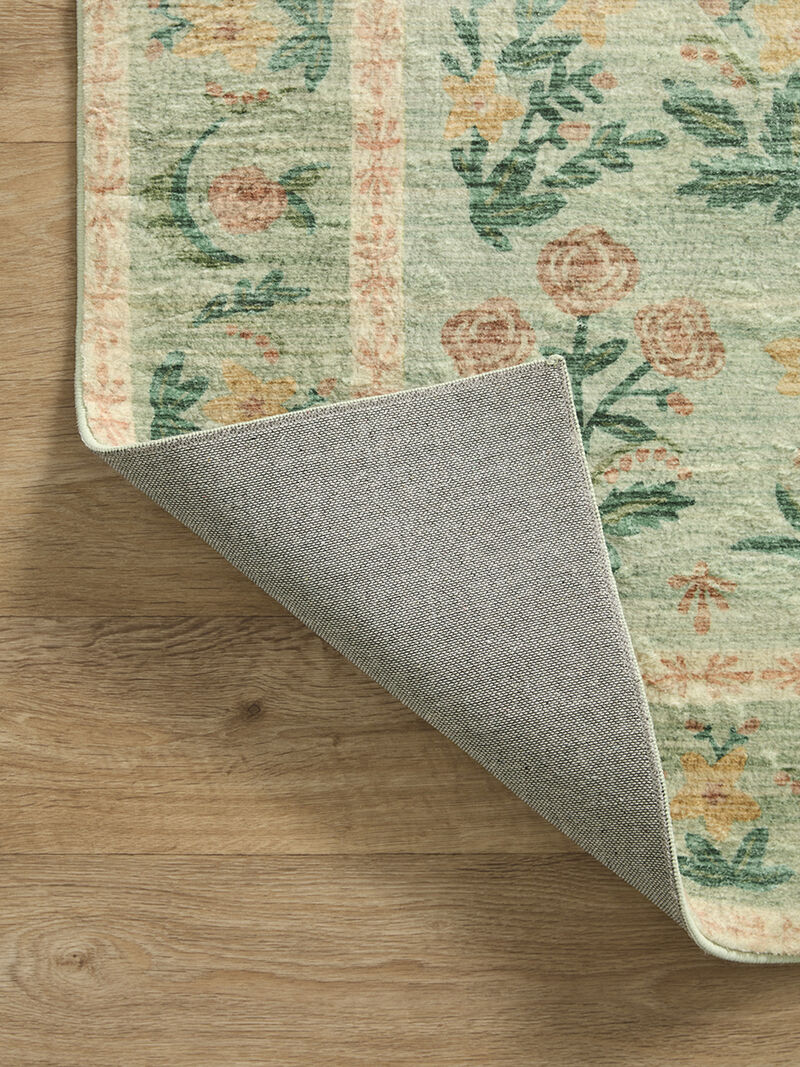 Eden Mughal Rose Moss 2'6" x 11'6" Runner Rug