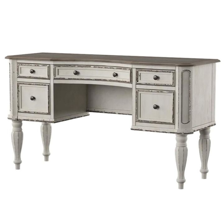 Liberty Furniture Magnolia Manor Vanity Desk in Antique White