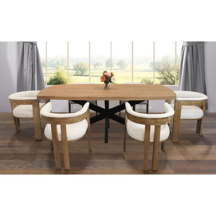 Logan 82 Dining Table with 6 Trish Irovy Chairs