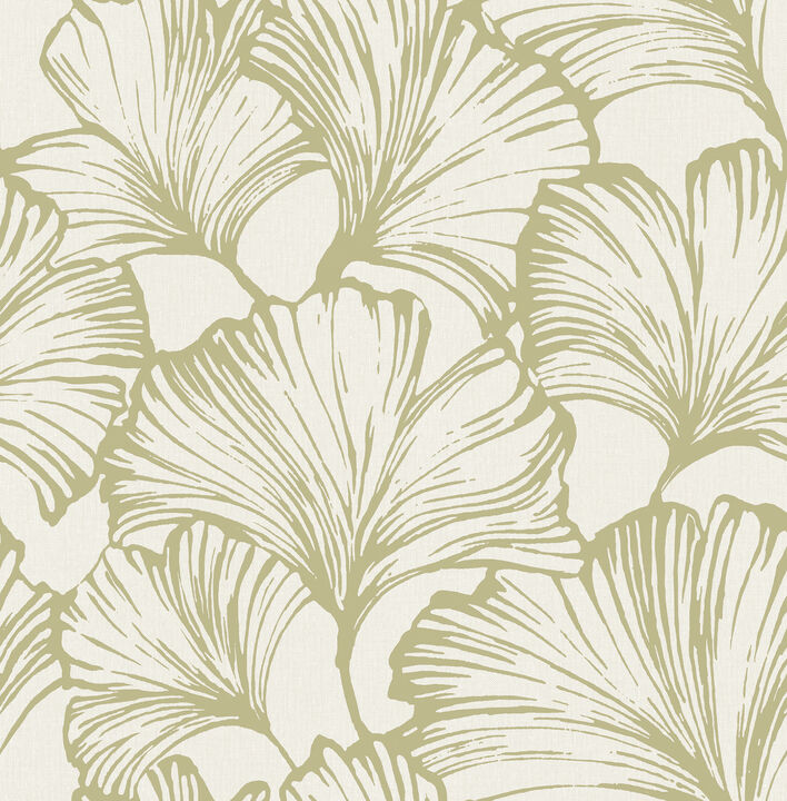 Kyoto Moss Ginkgo Leaf Wallpaper