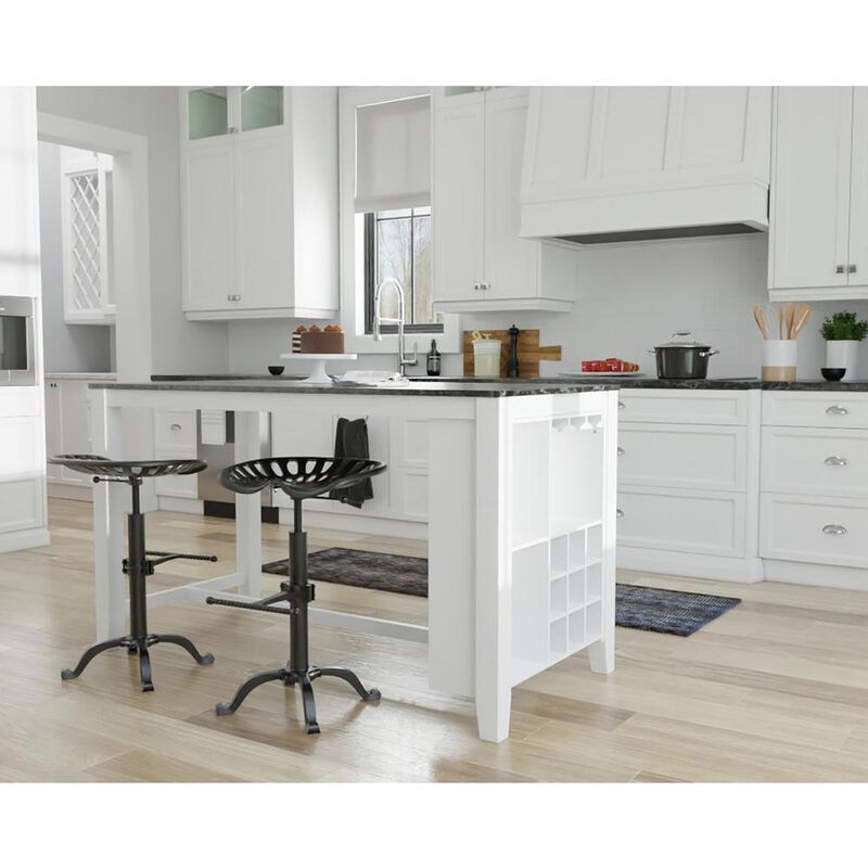 Carolina Living Adjustable Tractor Seat Barstool - Black