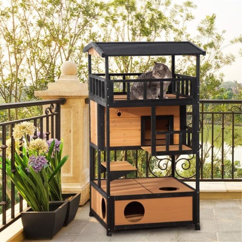 Cozy Cat House Indoor & Outdoor Shelter for Cats with Comfortable Design