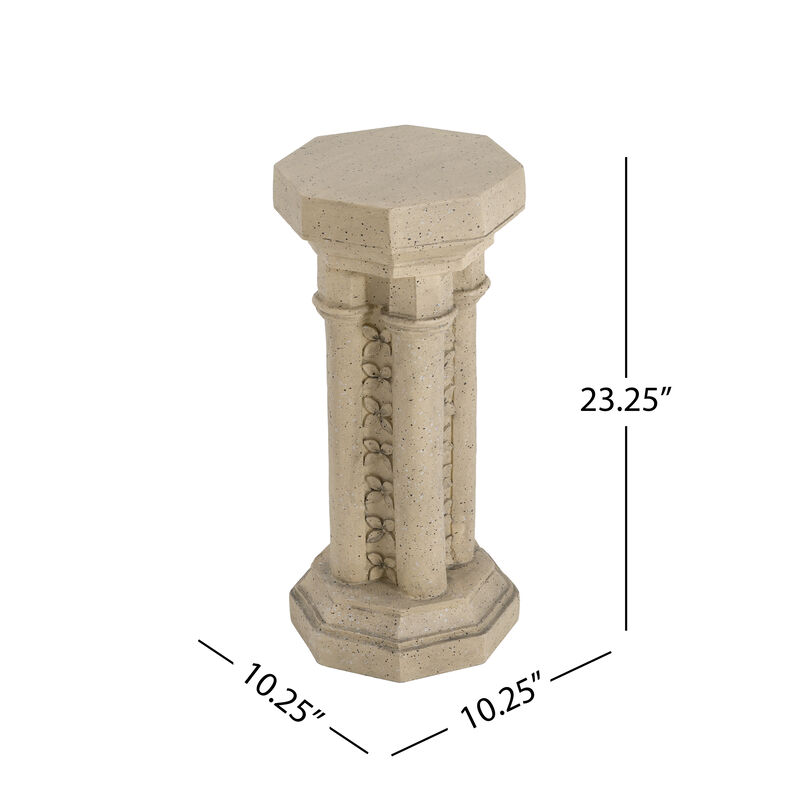 Christopher Knight Home Dorelle Mid-Century Modern Lightweight Concrete Plant Stand image number 2