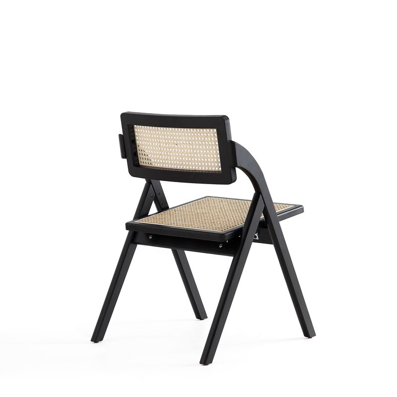 Lambinet Black Folding Dining Chairs (Set of 2)