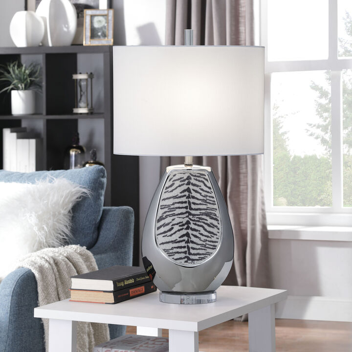 Silver Tiger Table Lamp