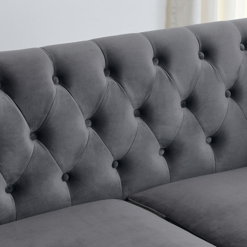 Nudmel Velvet Chelsfield Sofa Set image number 7